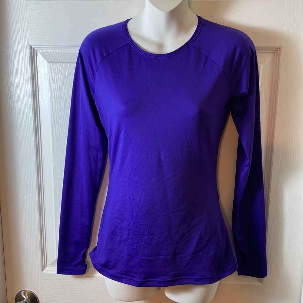 Sweaty Betty XS Athletic Performance Top Long  Sleeve with thumb hole Purple